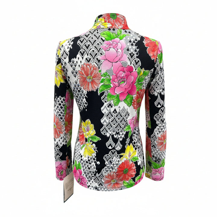 G-Lifestyle Quarter Zip Sun Protection Top - Deco Daisy - Skorzie
