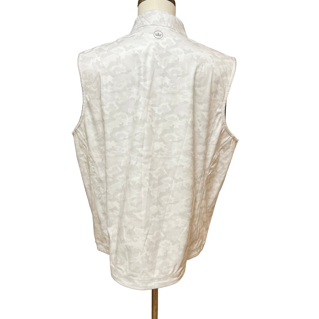 Peter Millar Kinetic Camo Vest (w/logo) - White - X-Large - Skorzie