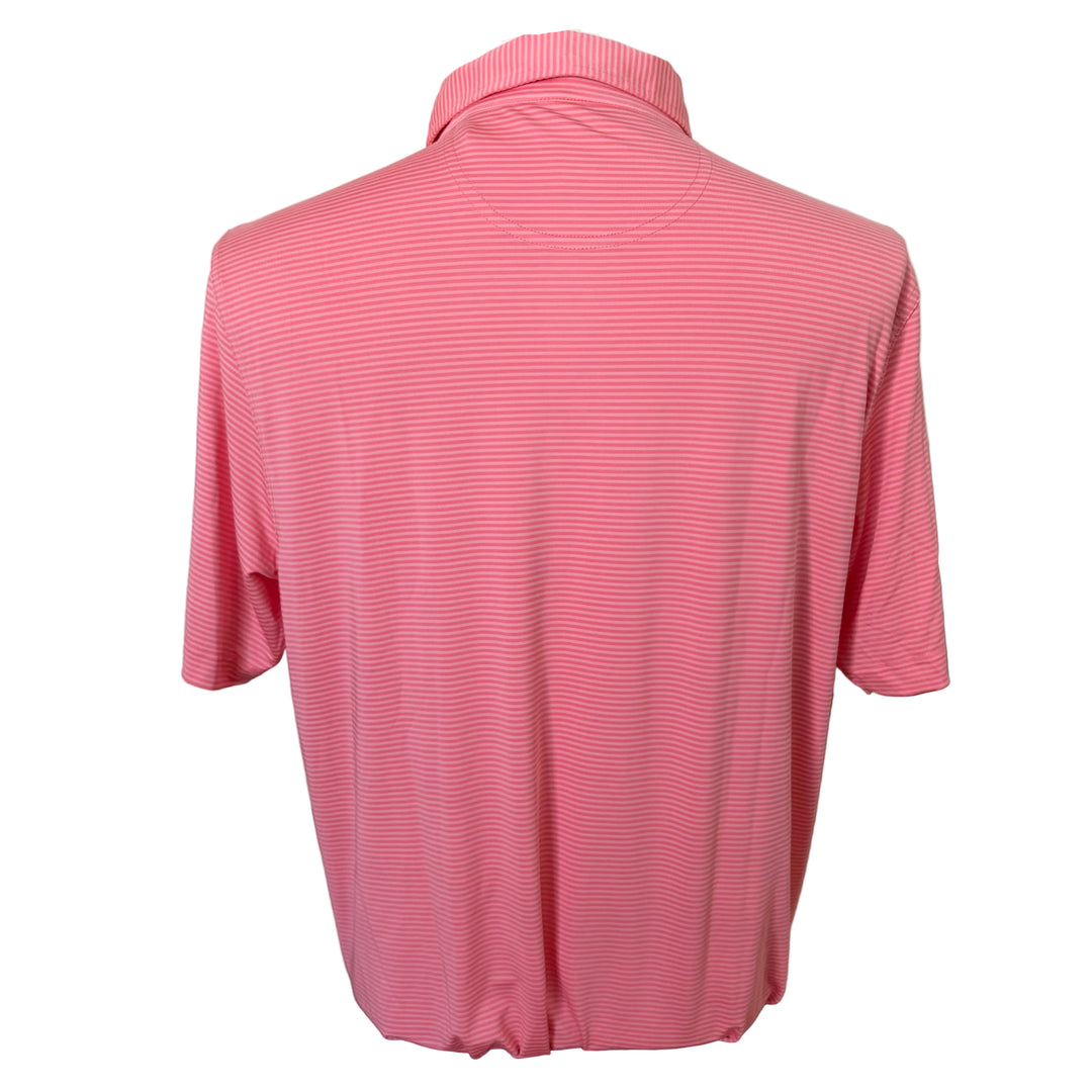 Bobby Jones Performance Tonal Striped Polo (w/ logo) - Strawberry Ice - Skorzie