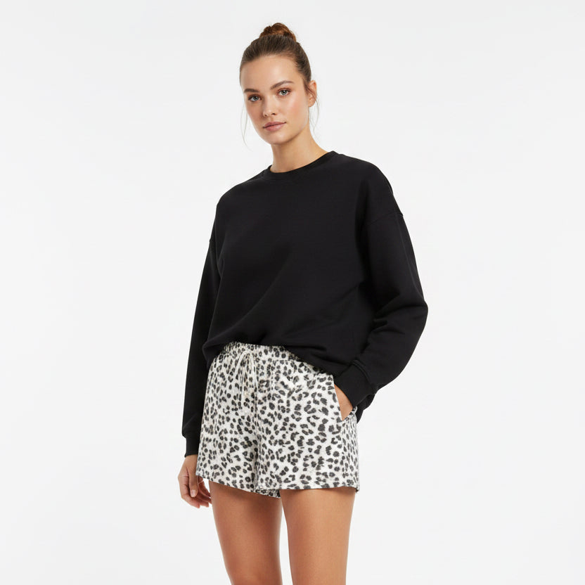 Z Supply Luxe Leopard Short (2.5") - Champagne - Large - FINAL SALE ITEM - Skorzie