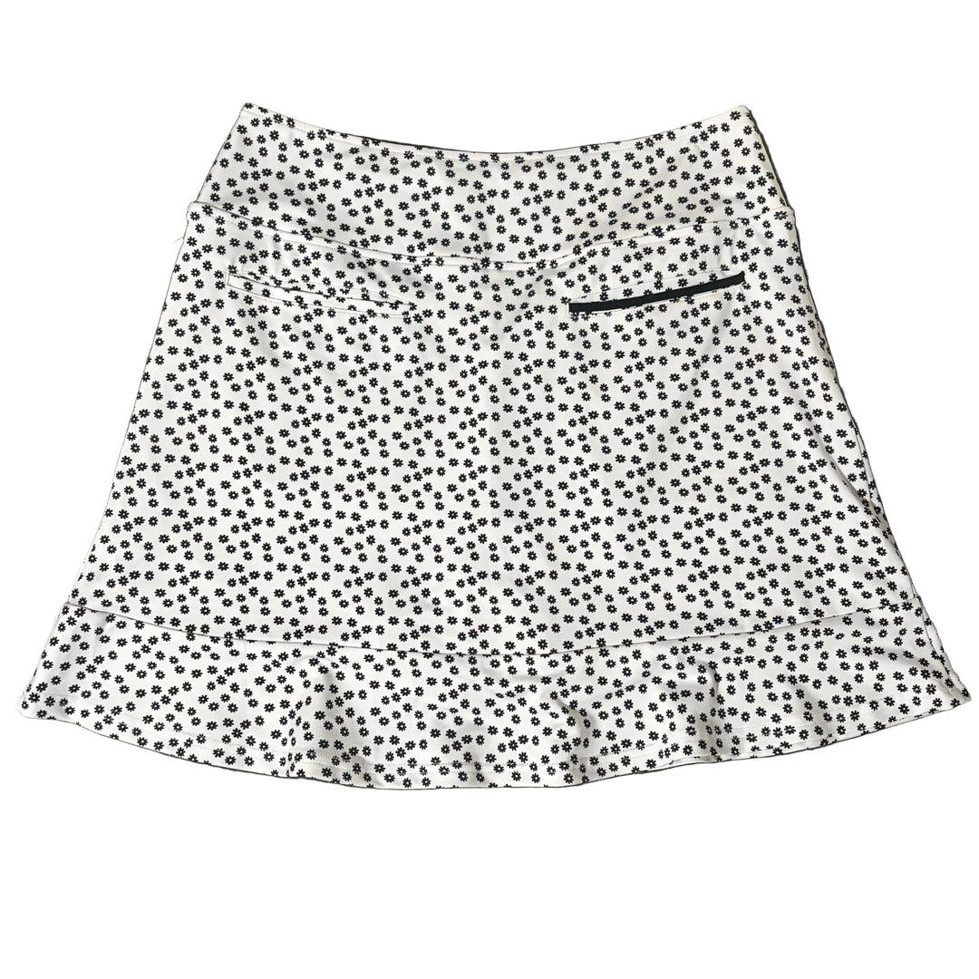 Golftini Celebration Skort 17" - Black/White Floral - Skorzie