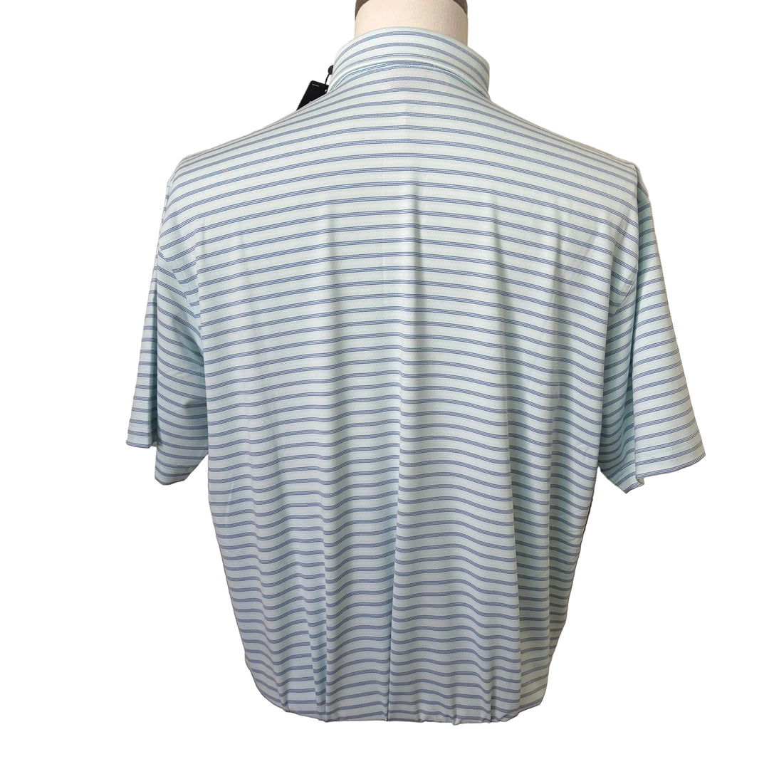 Dunning Milwick Ventilated Performance Polo - Tile Blue/Marina Blue - Large - Skorzie