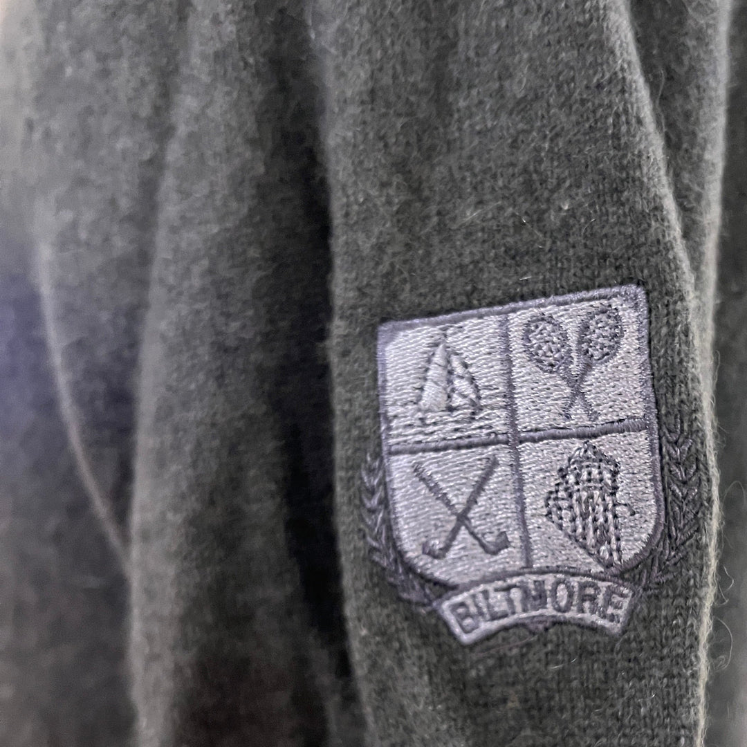 Dunning Campbell Cashmere Crew Neck Sweater (w/logo) - Cement - Skorzie