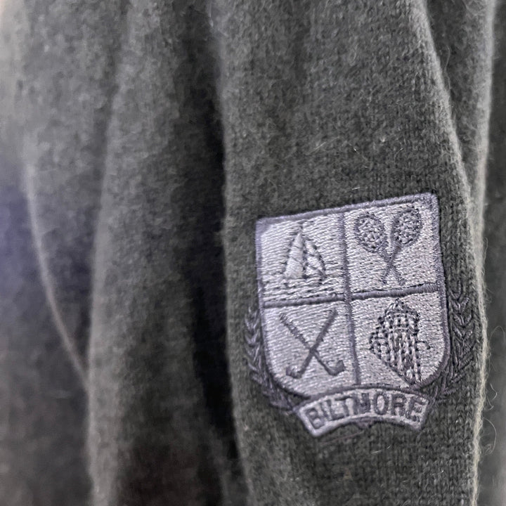 Dunning Campbell Cashmere Crew Neck Sweater (w/logo) - Cement - Skorzie