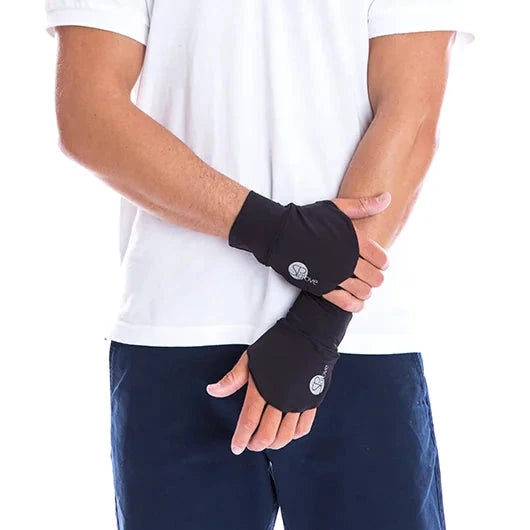SParms Palmless Golf Gloves UPF 50+ Black (FINAL SALE ITEM)