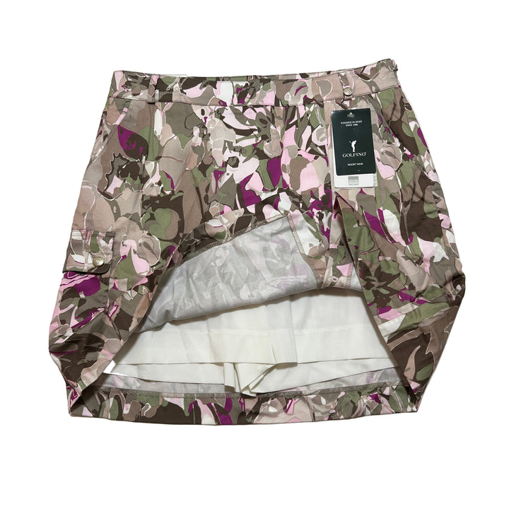 Golfino Printed Stretch Skort 19" - Light Olive - Size 10