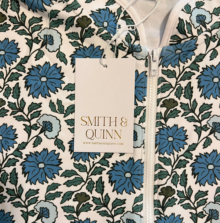 Smith & Quinn Women's L/S Polo Carey 1/4 Zip Seasalt Floral Size XL