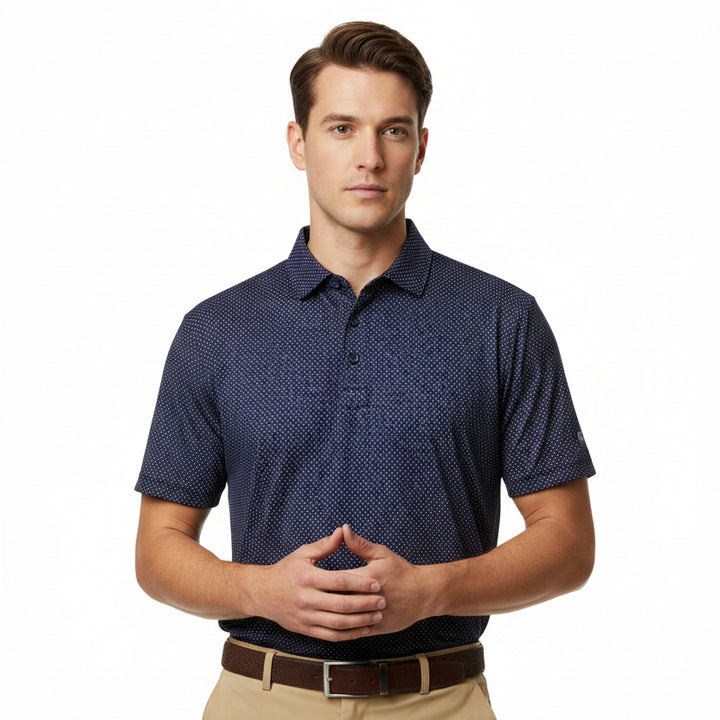 G/FORE Men's Polo Diamond Geo Tech Jersey Twilight/Dark Plum Size M