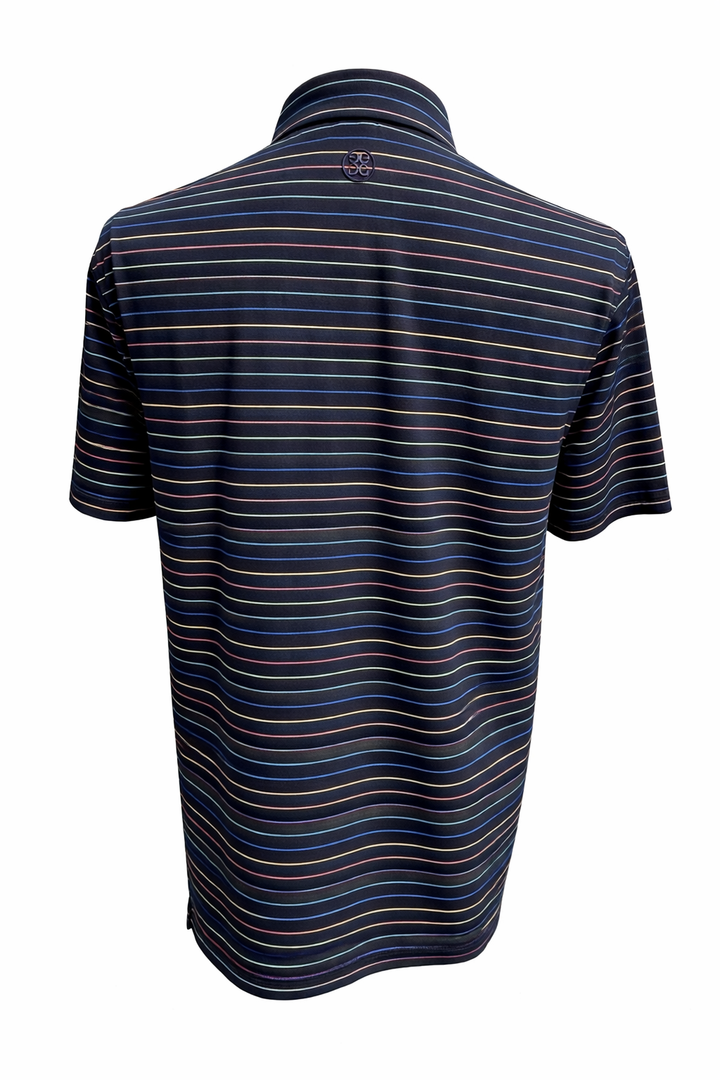 G/FORE Men's Multi Stripe Tech Pique Polo - Medium - Skorzie
