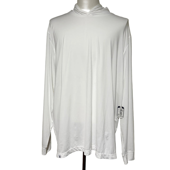 Johnnie-O Talon Featherweight Performance Hoodie - White - XX-Large - Skorzie
