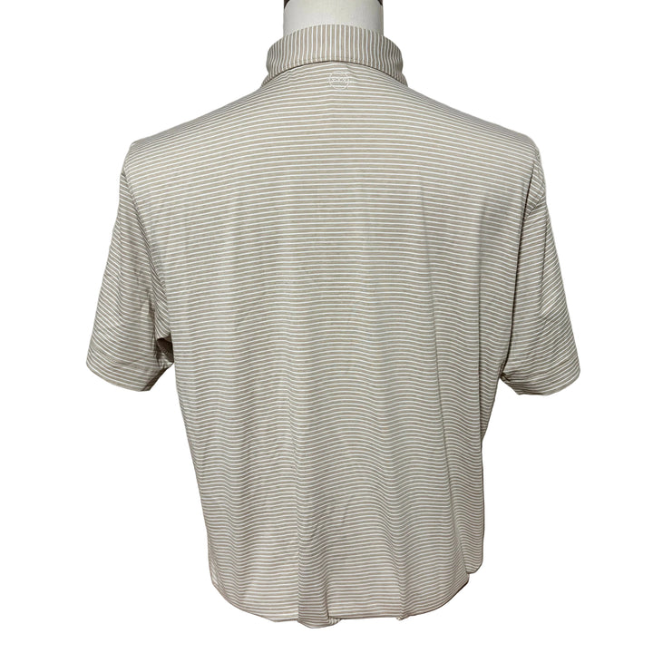 Peter Millar Ballad Performance Jersey Polo (w/logo) - Barley - Large - Skorzie