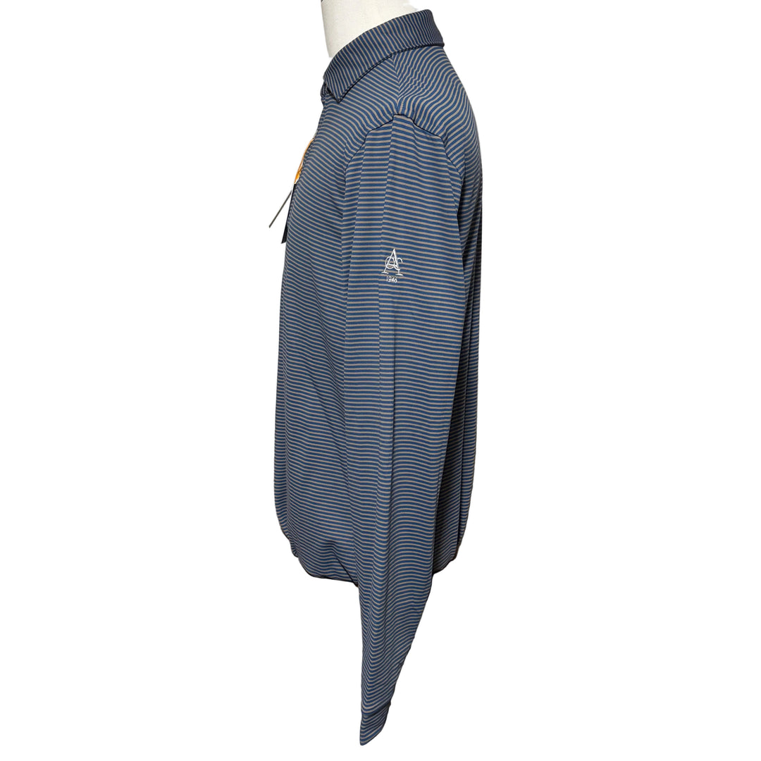 Peter Millar Lyons Performance L/S Polo (w/logo) - Blue Haze - Skorzie
