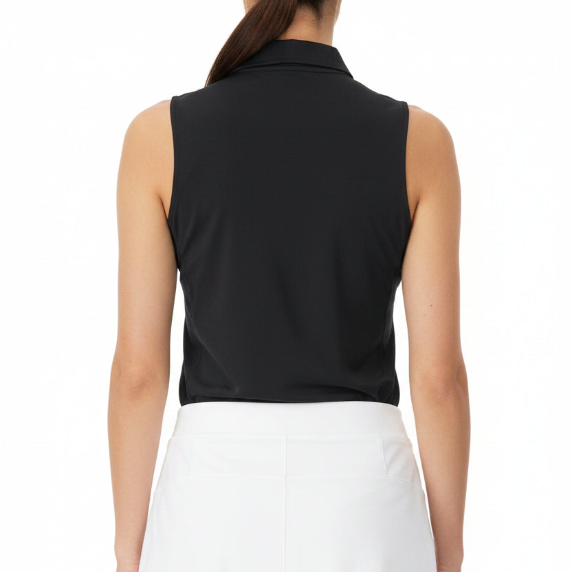 Golftini Women's Golf S/L Polo Ruffle Black Size XS