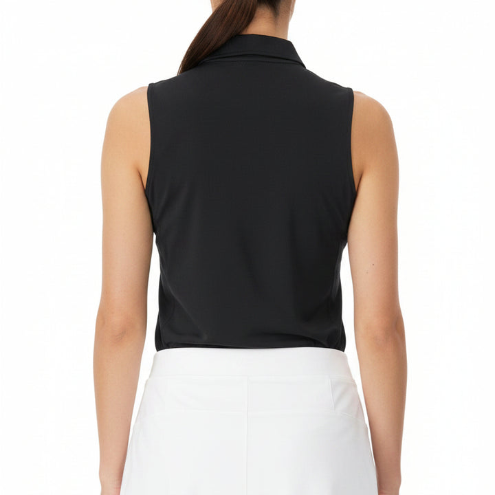Golftini Women's Golf S/L Polo Ruffle Black Size XS