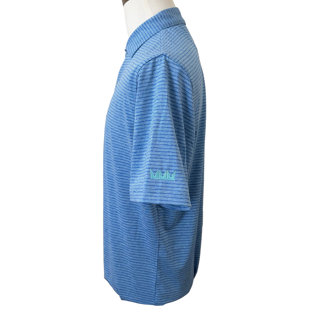 Johnnie-O Arnold Striped Polo (w/logo) - Biscayne - Small - Skorzie