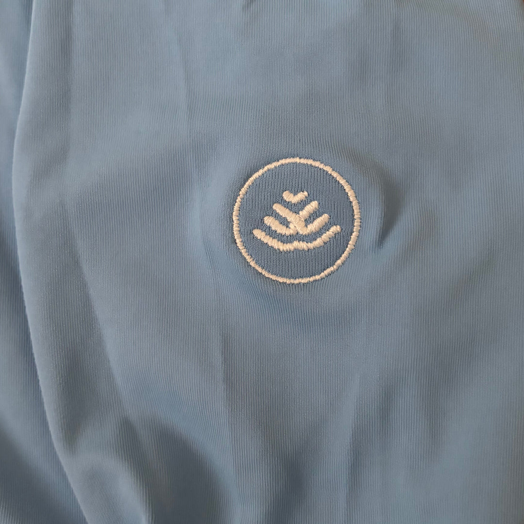 KJUS Women's Golf Top Sunshine Sport Fit Half Zip (w/logo) Calm Blue