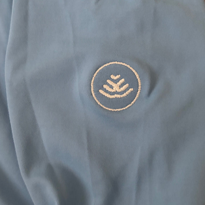 KJUS Women's Golf Top Sunshine Sport Fit Half Zip (w/logo) Calm Blue