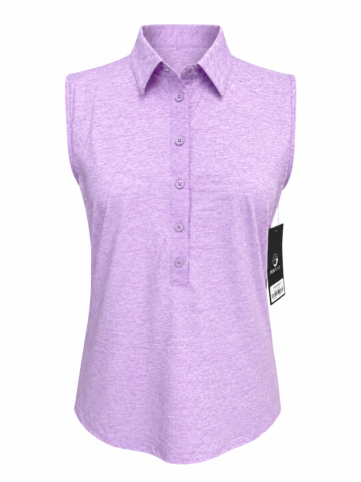Foray Golf Core 3.0 Sleeveless Polo - Purple - Large