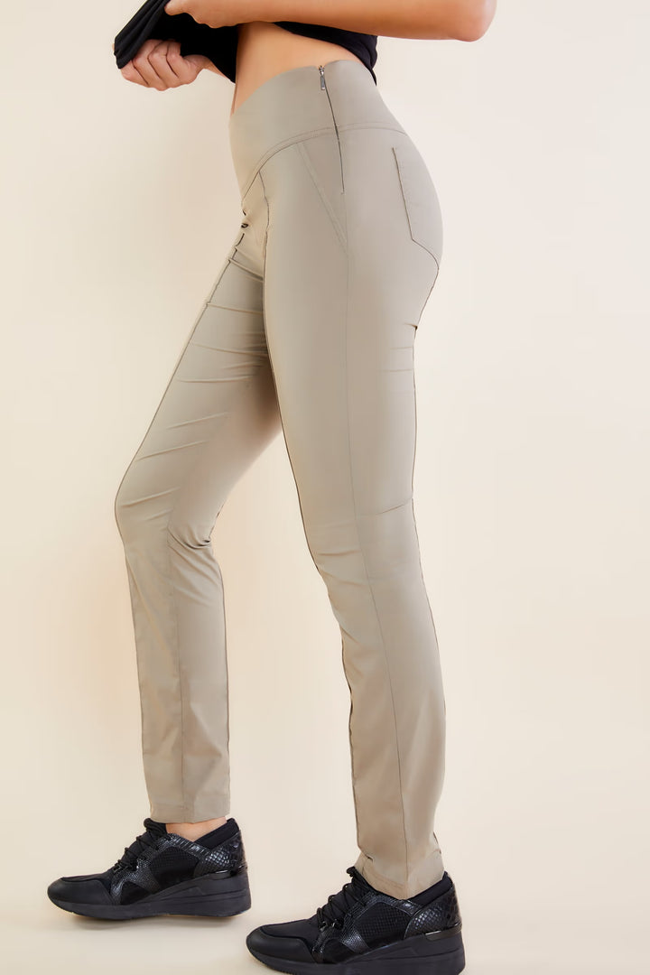 Anatomie Sonia Ultra Light Weight Side Zip Pant - Khaki - Skorzie