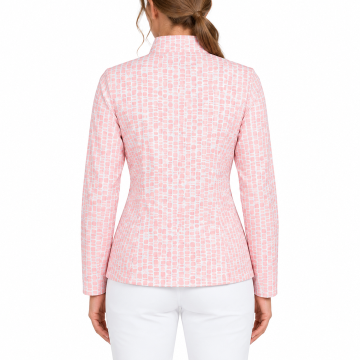 Jamie Sadock Women's Golf Sunsense Jacket Coral Tile Print Size M