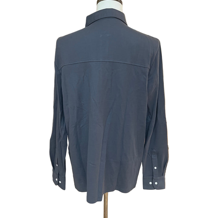 Criquet Long Sleeve Players Shirt - Blue Steel - X-Large