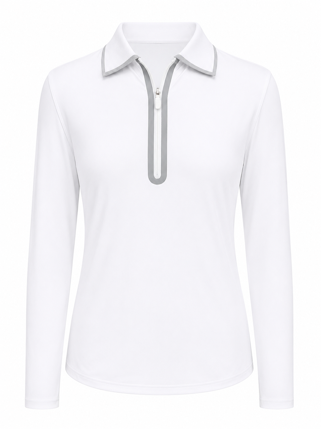 G/FORE Silky Nylon Long Sleeve Zip Polo - White - Small