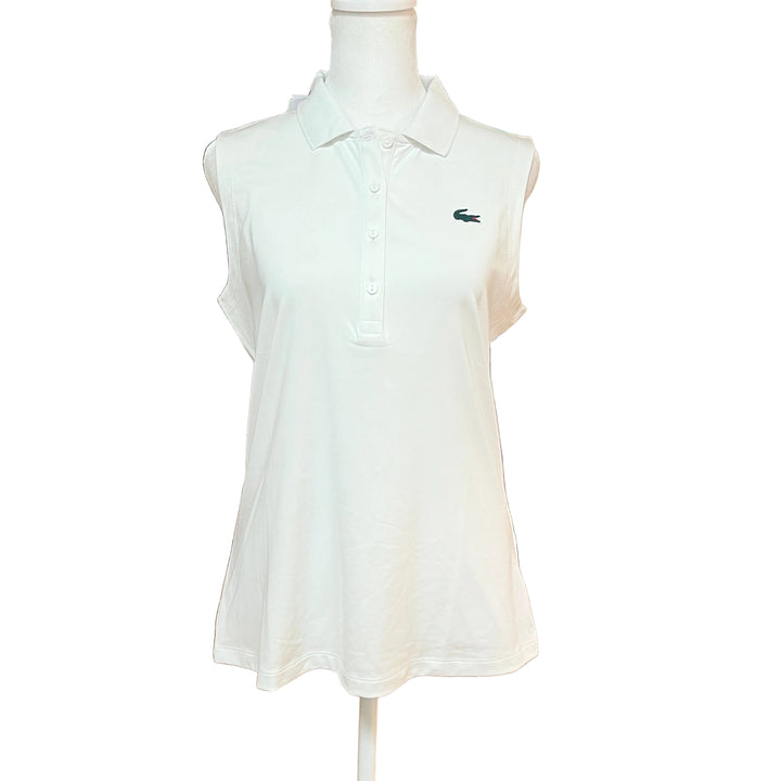 Lacoste Slim Fit Stretch Golf Polo - White - Size 38 - Skorzie