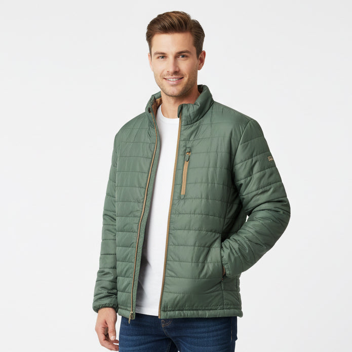 Straight Down Men's Golf Jacket Sierra Quilted Pine Size L