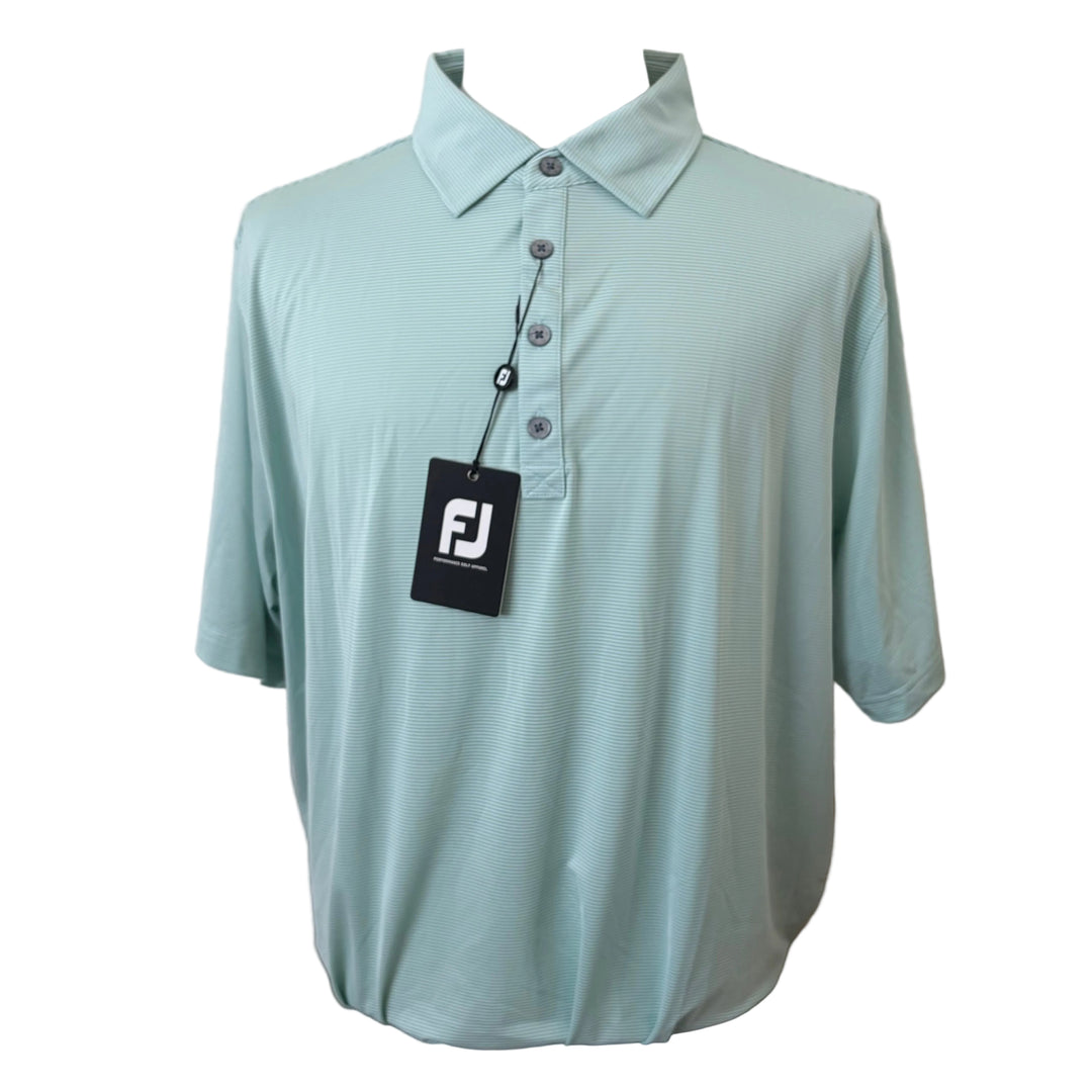 FootJoy Micro Stripe Feeder Polo (w/logo) - Mist/Moss - X-Large - Skorzie