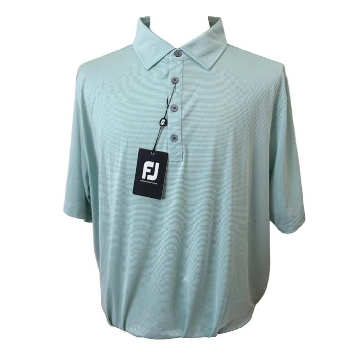 FootJoy Micro Stripe Feeder Polo (w/logo) - Mist/Moss - X-Large - Skorzie