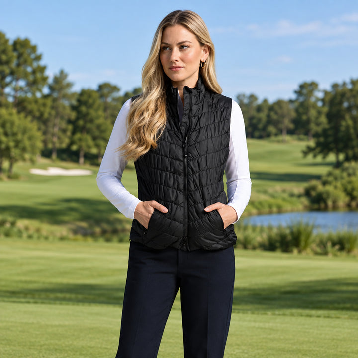 IBKUL Womens Zip Vest - Black