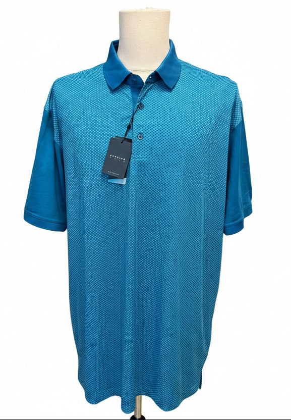 Dunning Golf Performance Polo (w/ logo) - Laguna/Ocean