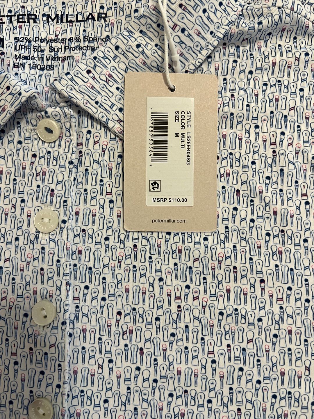 Peter Millar Women's Golf Polo Fairway Frills (w/logo) Multi