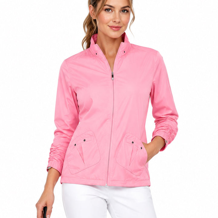 Jamie Sadock Women's Golf Sunsense Jacket Light Pink Size M