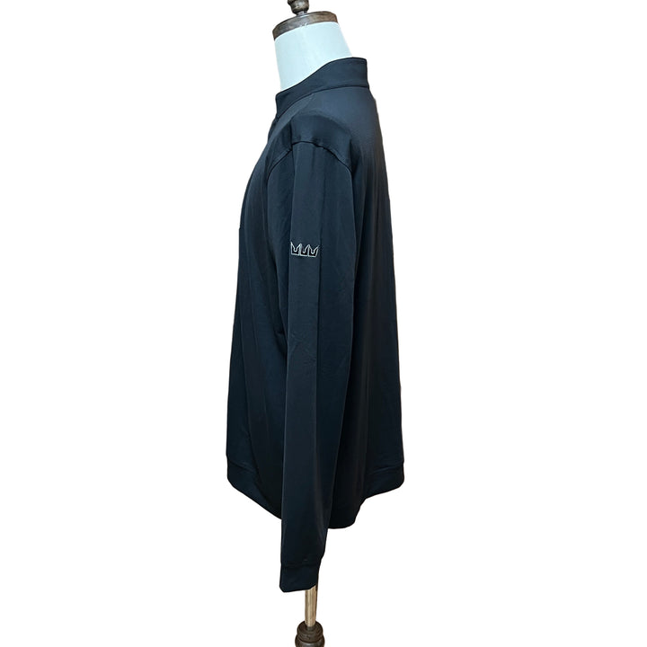 Haus of Grey Zoom ACTV Quarter Zip (w/ logo) - Black - Skorzie