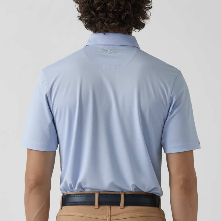 Straight Down Men's Golf Polo Sullivan Powder Size L