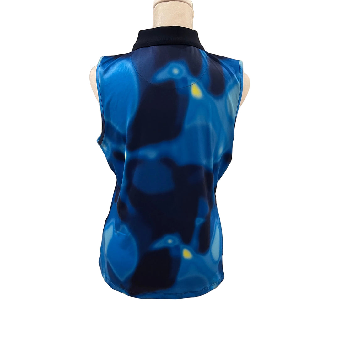G/FORE Button S/L Polo - Blue Multi - Skorzie