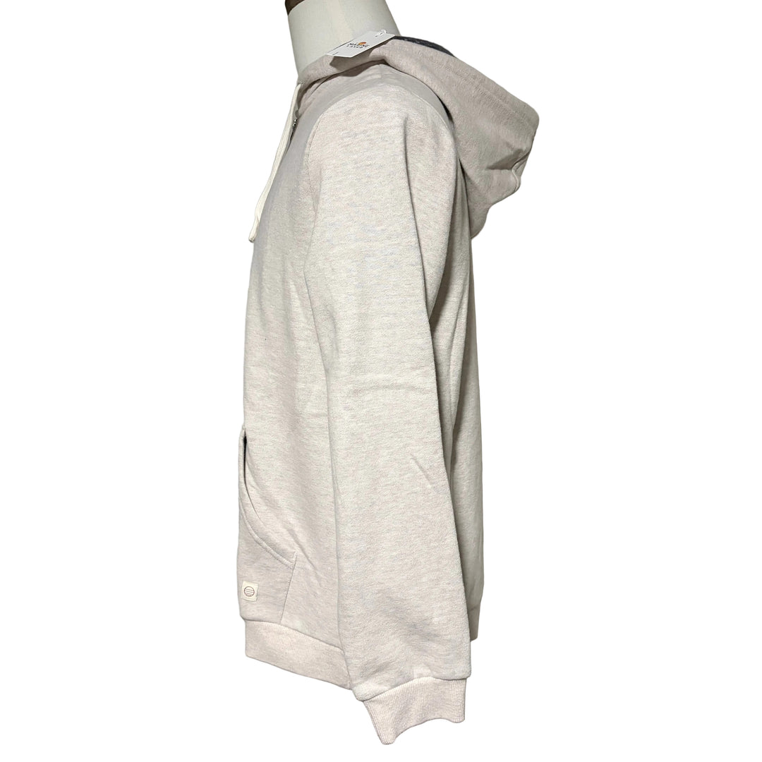 Marine Layer Cloud 9 Fleece Full Zip Hoodie - Oatmeal - Medium - Skorzie