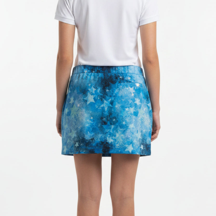 Lohla Sport Women's Golf Skort Stars 14.5" Teal Size 6