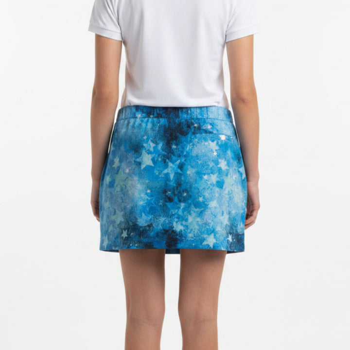 Lohla Sport Women's Golf Skort Stars 14.5" Teal Size 6
