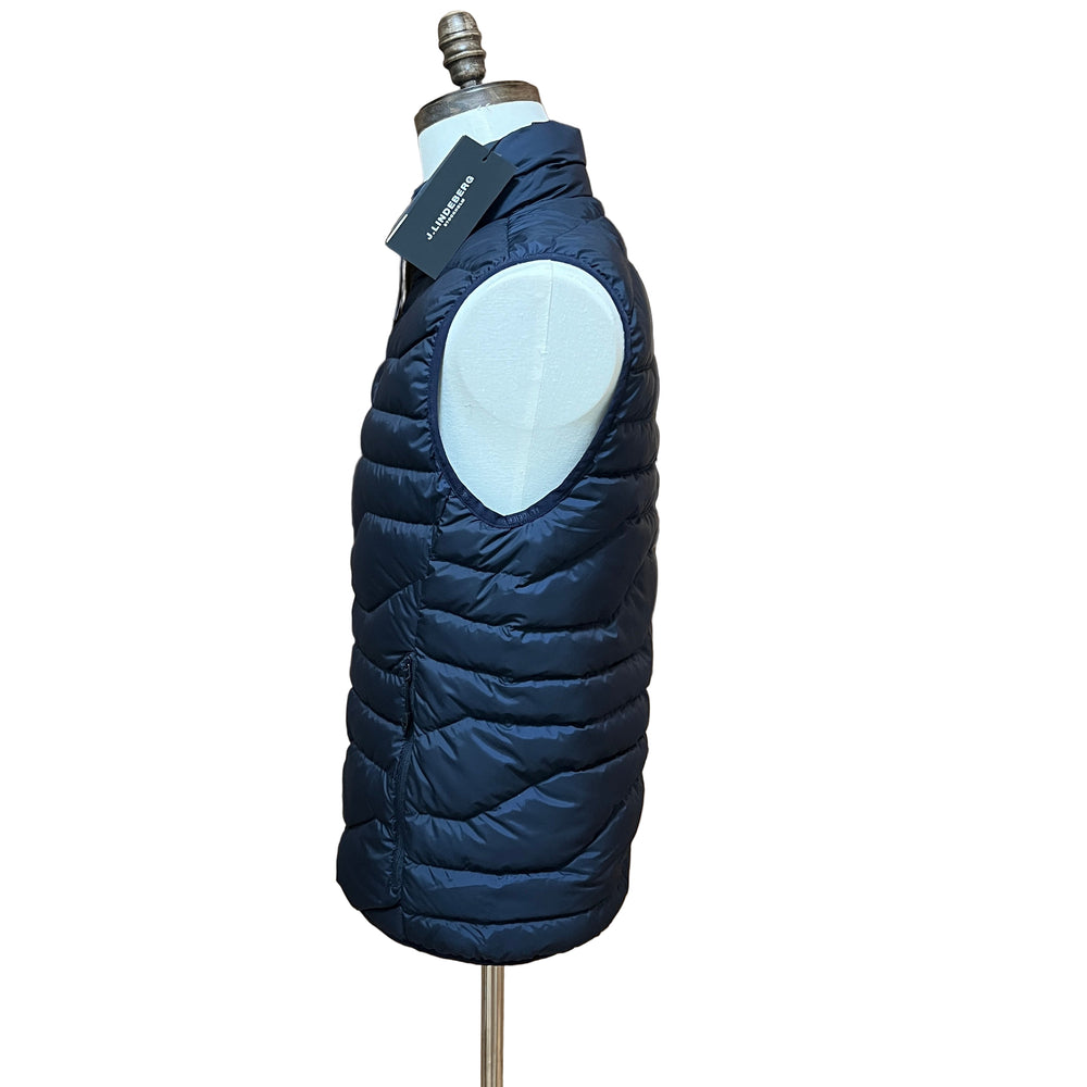J.Lindeberg Cliff Light Down Vest (w/logo) - Navy - Small - Skorzie