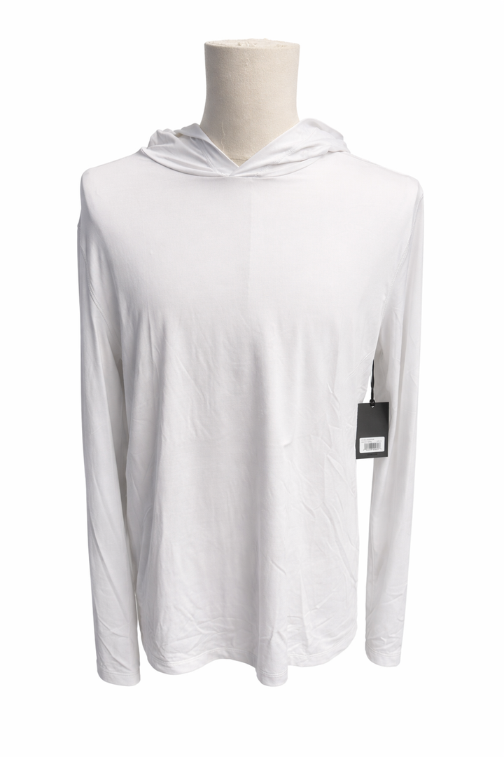 G/FORE Men's Melange Ice Nylon Hoodie - Snow - Medium - Skorzie