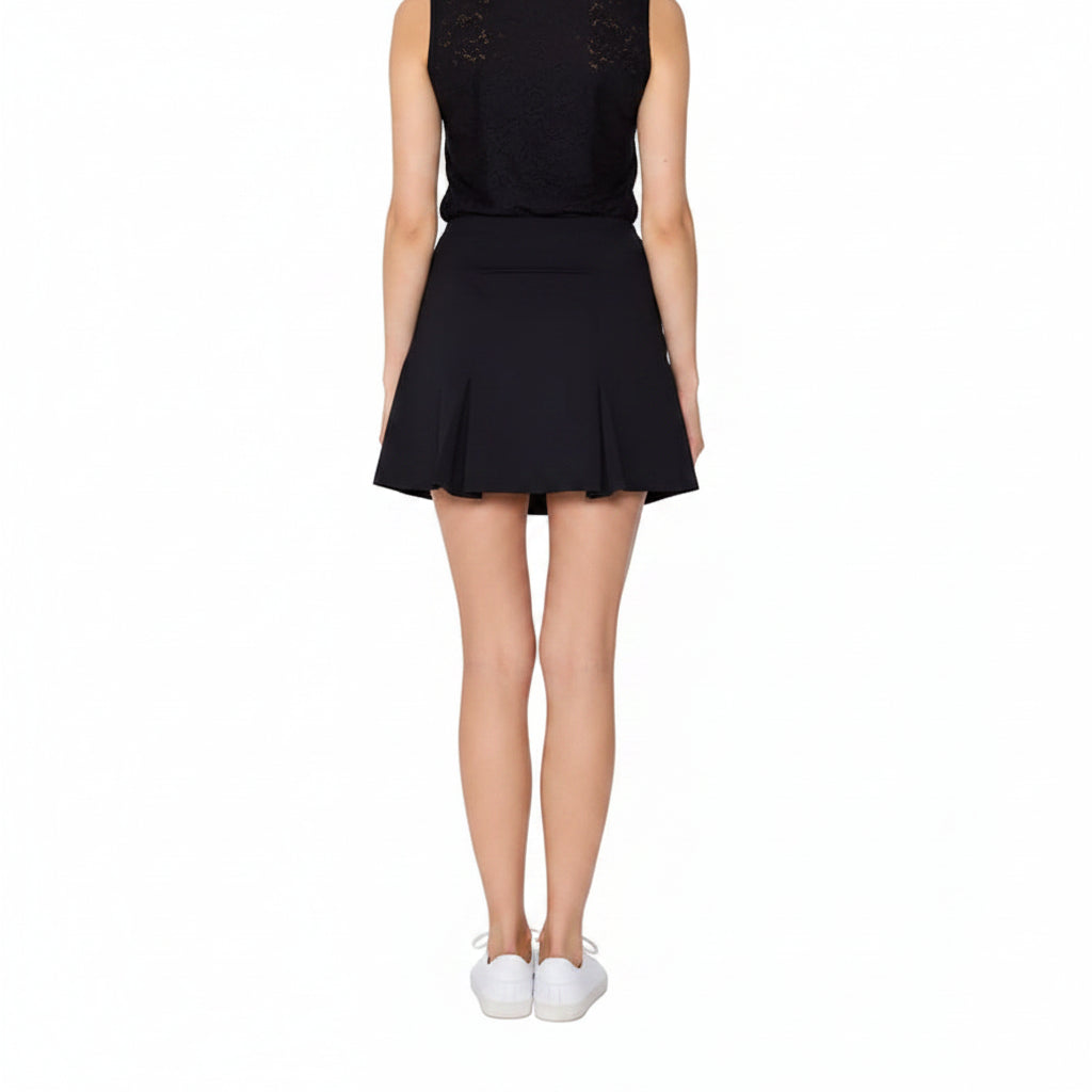 G-Lifestyle Womens Flare Godet Skort (16.5') - Black