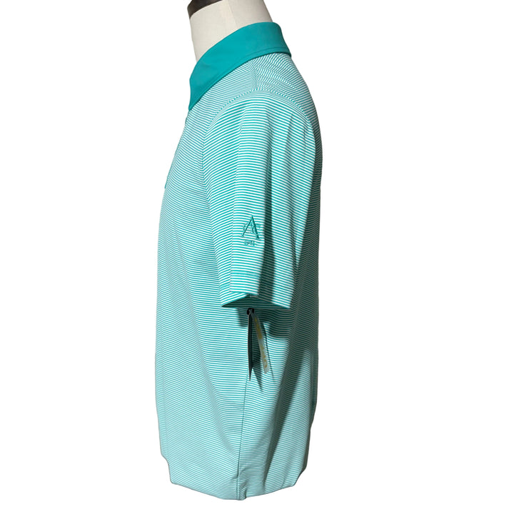 G/FORE Feeder Stripe Fine Tech Jersey Polo (w/logo) - Siren