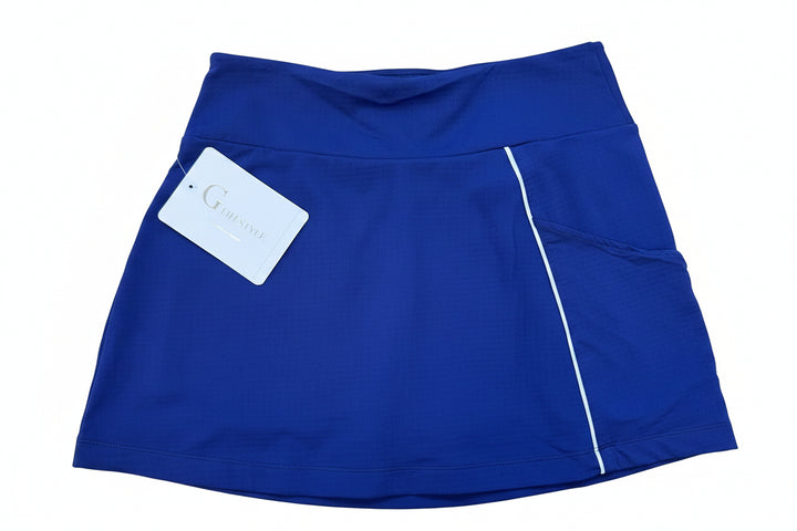 G-Lifestyle Women's Piping Skort (15") - Royal Blue - Small