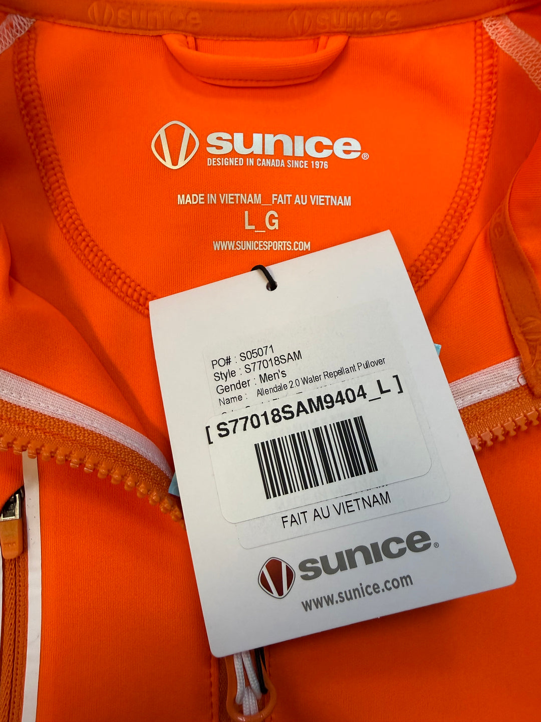 Sunice Men's Allendale 2.0 Element Shield Quarter Zip - Blaze - Large