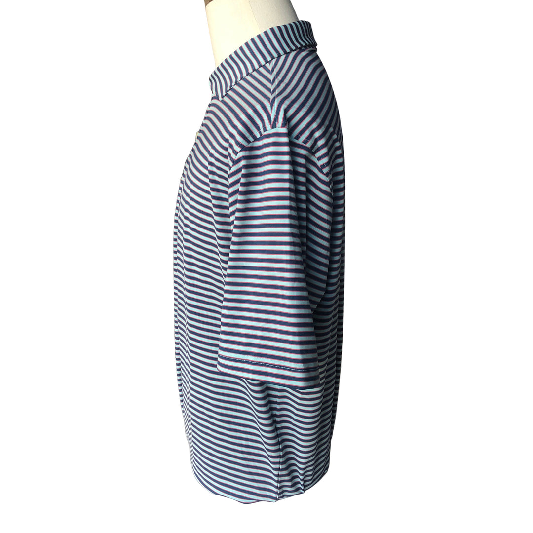 Turtleson Waverly Stripe Polo - Juniper/Wave - Skorzie
