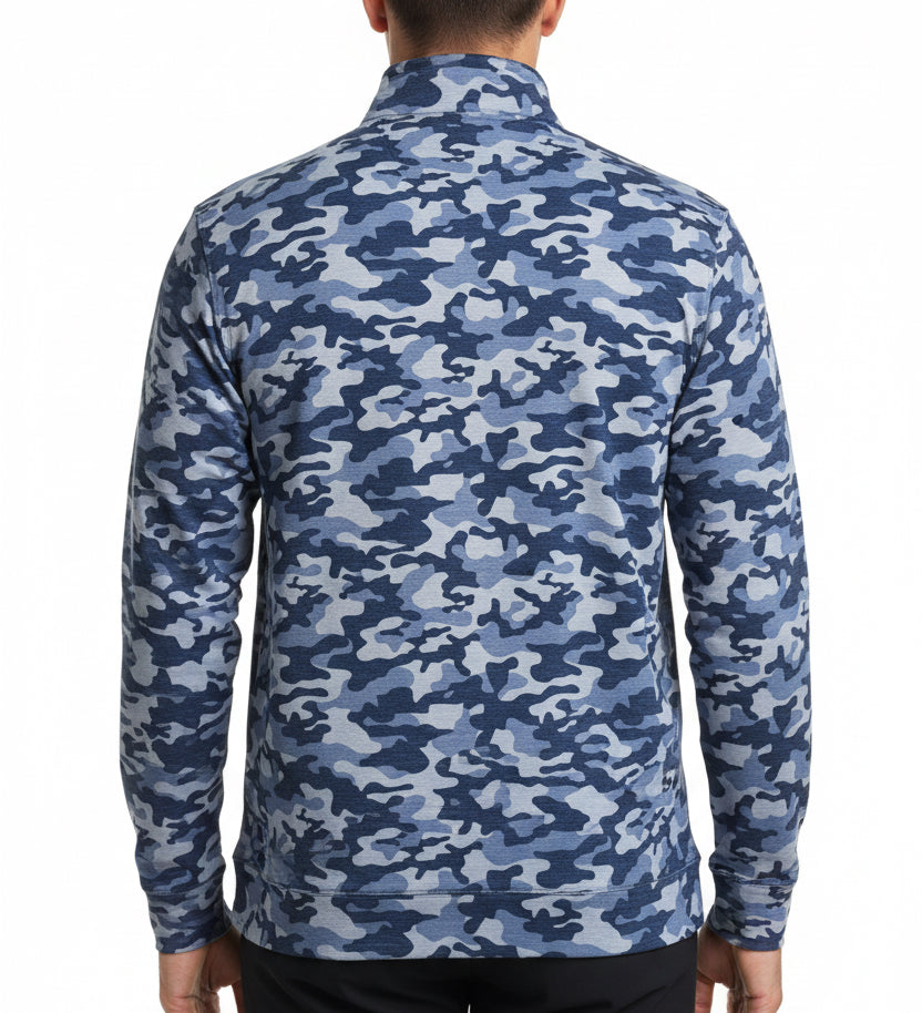 Straight Down Men's Golf Quarter Zip Arlington Tidal Size L