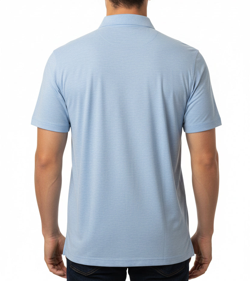 Straight Down Men's Golf Polo Dodge Blue Shade Size L