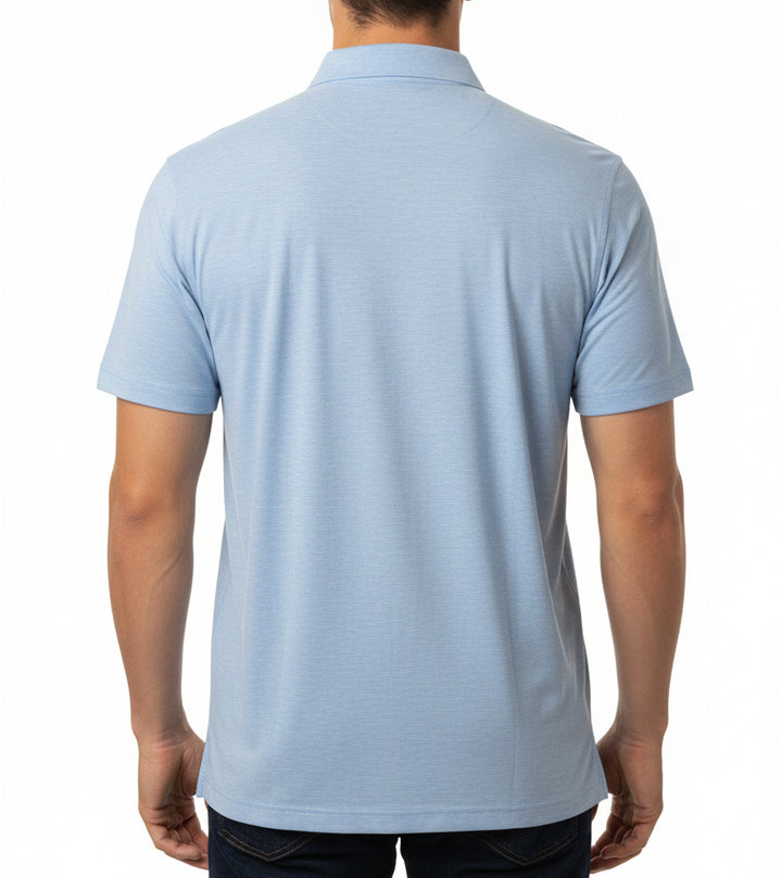 Straight Down Men's Golf Polo Dodge Blue Shade Size L